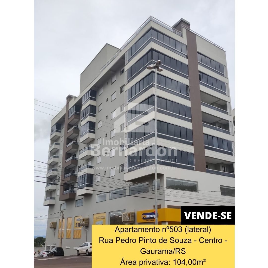 Imagem: Apartamento nº503 (lateral) em frente a Praça Central de Gaurama/RS.